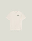 Active Light Weight T-Shirt - Off White w. Navy/Green