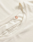Active Light Weight T-Shirt - Off White w. Navy/Green