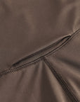 Active Logo Tights Long - Dark Brown