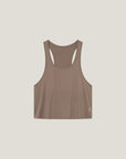 Flame Light Weight Oversized Tank Top - Walnut