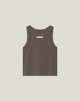 Oncourt Cropped Tank Top - Dark Brown