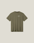 Cuera Oncourt Airy Logo T-Shirt in Army, flat lay front view