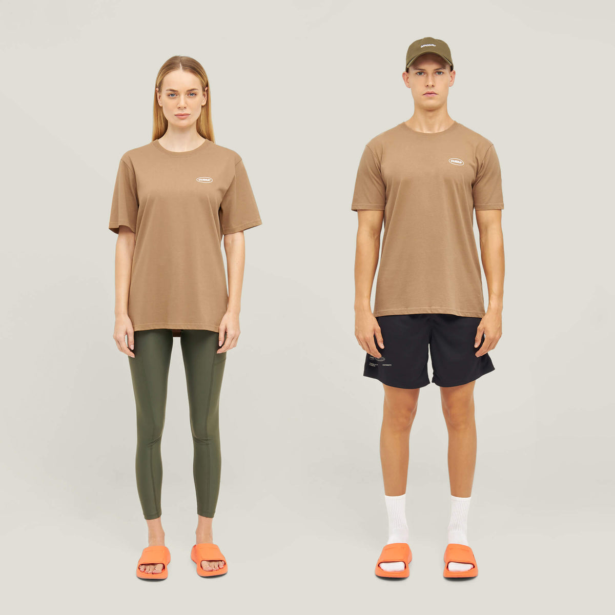 Relaxed Heavy Offcourt T-Shirt - Braun