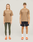Relaxed Heavy Offcourt T-Shirt - Braun