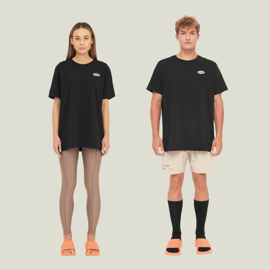 Relaxed Oversize Offcourt T-Shirt P - Schwarz