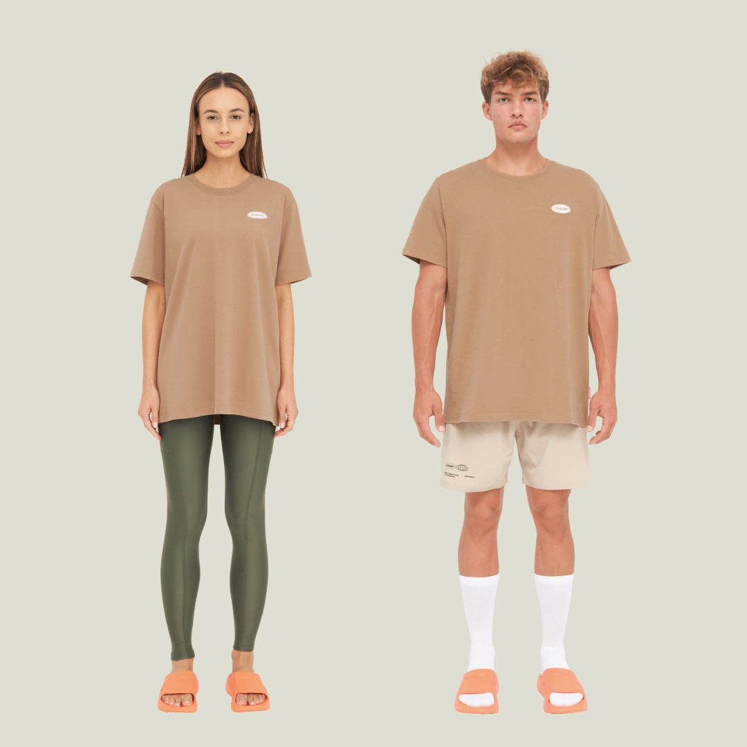 Relaxed Oversize Offcourt T-Shirt P - Braun