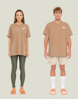 Relaxed Oversize Offcourt T-Shirt P - Braun