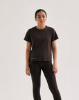 Oncourt Slit Top SS - Dark Brown