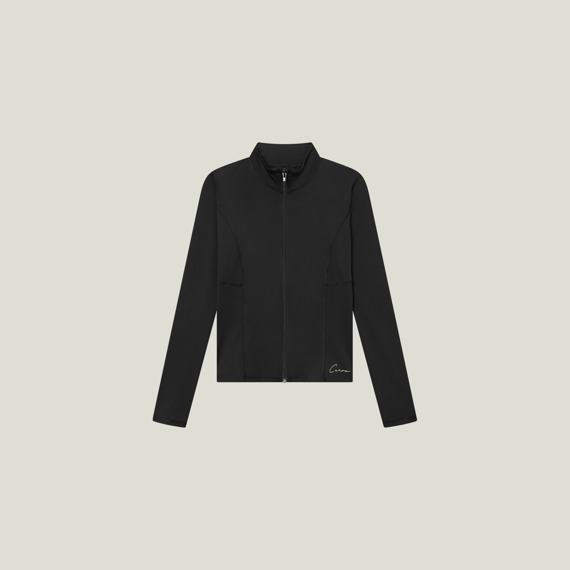 Active Soft Zip Cardigan - Black