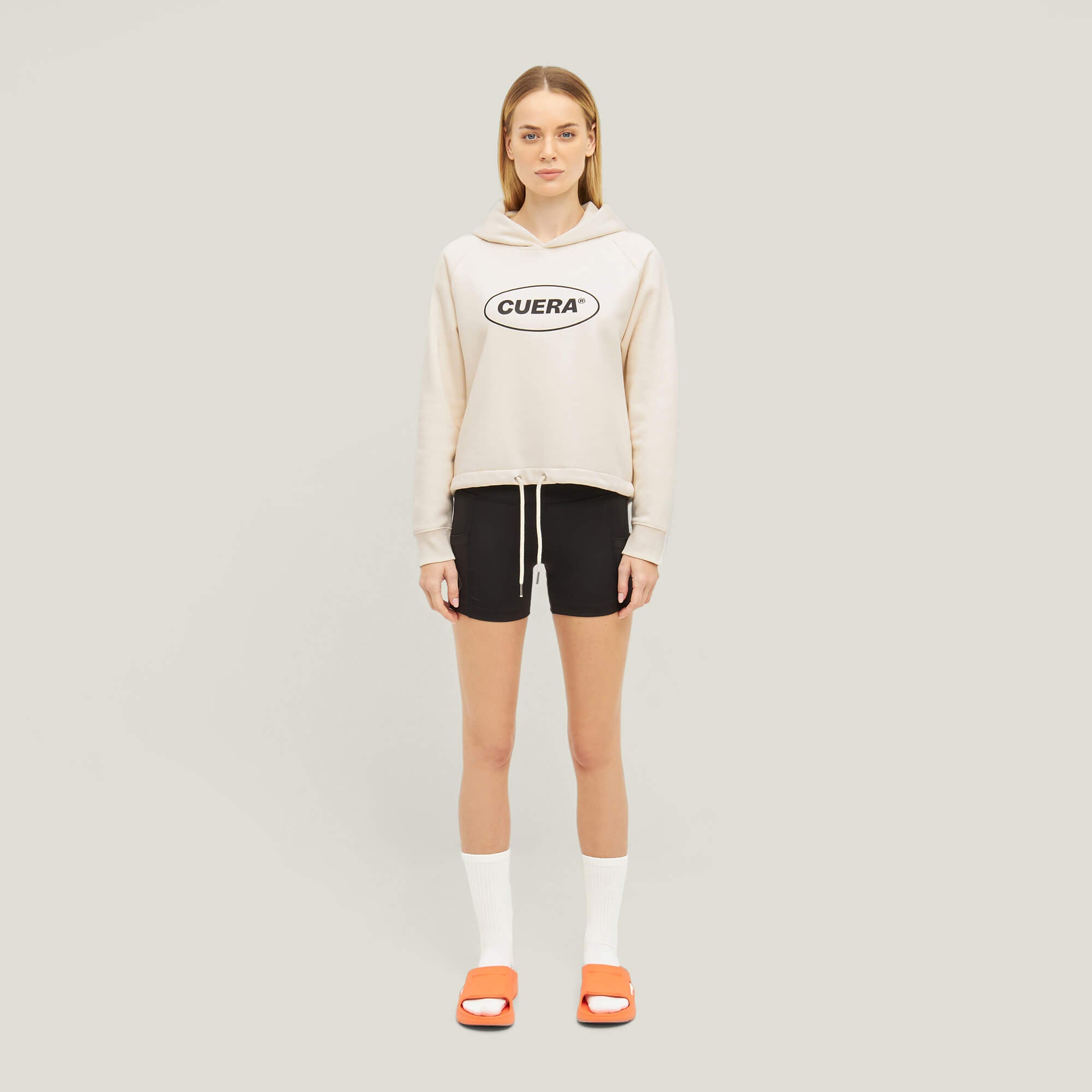 Cropped Merch Hoodie - Off-White