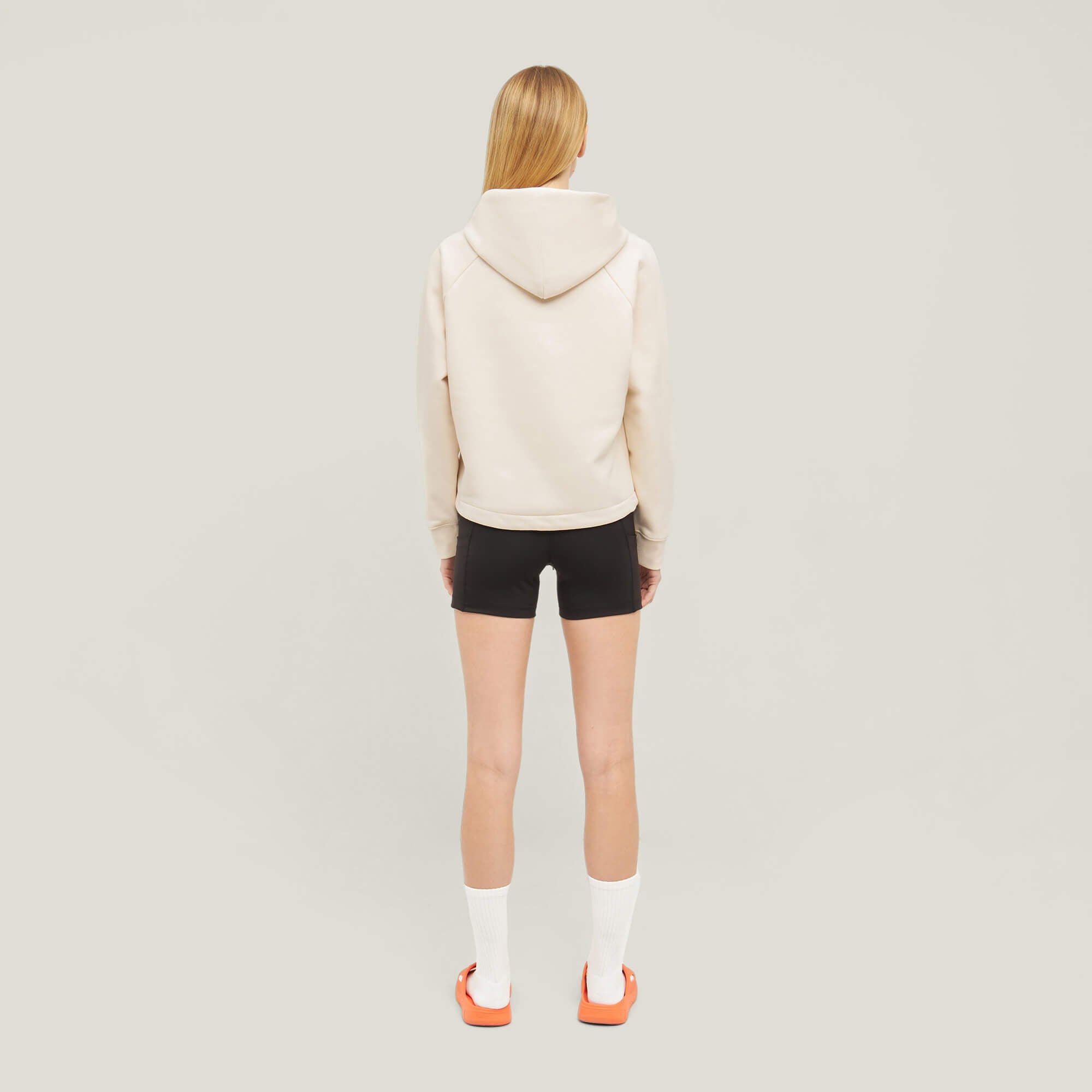 Cropped Merch Hoodie - Off-White