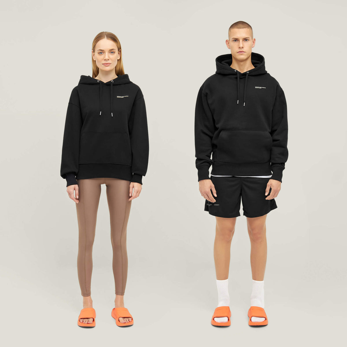 Relaxed Heavy Offcourt Hoodie - Schwarz