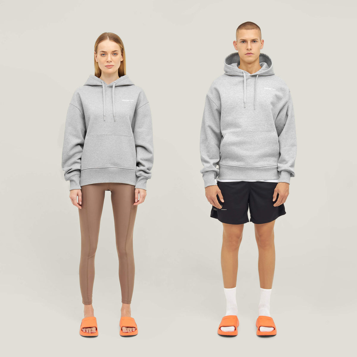 Relaxed Heavy Offcourt Hoodie - Grau