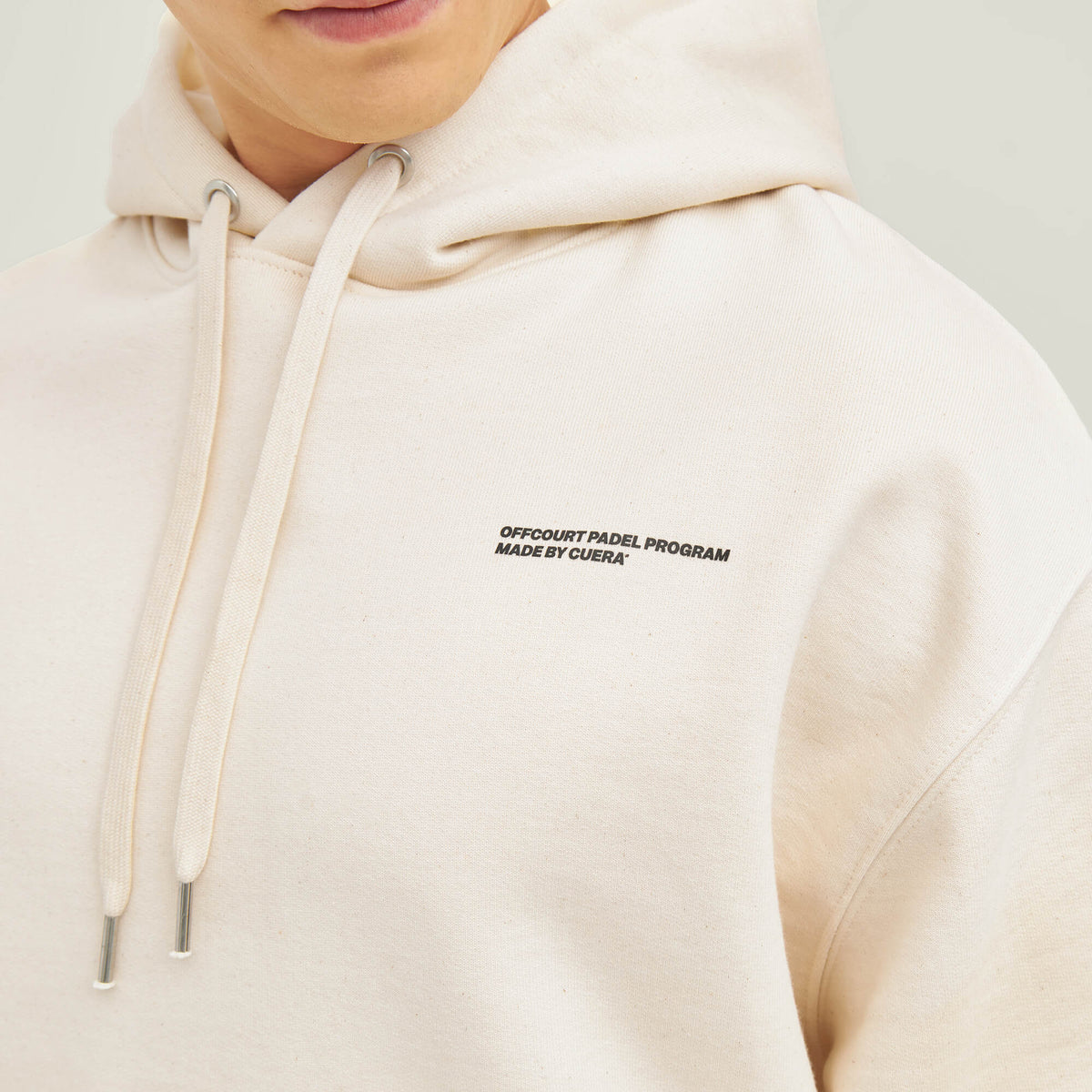 Relaxed Heavy Offcourt Hoodie - Off-White