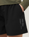 Womens Active Globe Shorts - Black