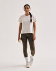 Active Logo Tights Long - Walnut