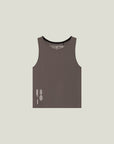 Oncourt Cropped Tank Top - Dark Brown