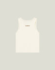 Oncourt Cropped Tank Top - Off White