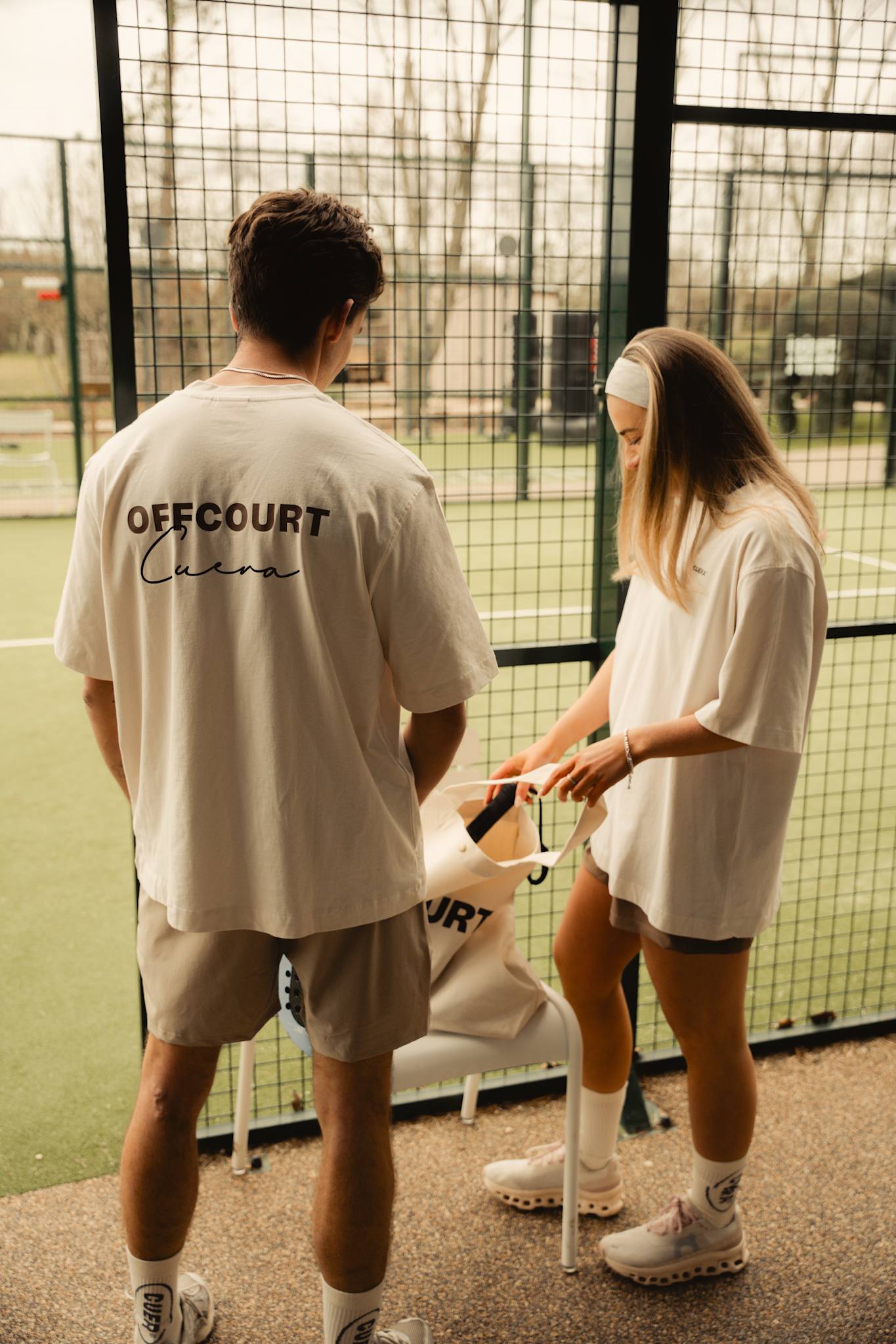 Offcourt Cuera T-Shirt ss - Off-White &amp; Schwarz