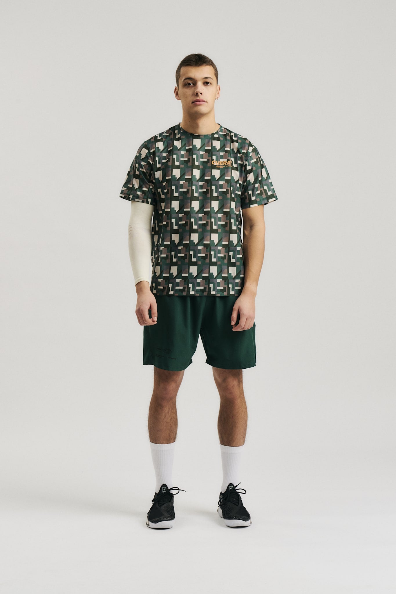 Oncourt Breathe Camou T-Shirt - Camou-Orange Print