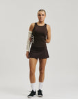 Oncourt Slim Tank Top - Dark Brown