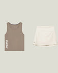 Oncourt Slim Tank Top & Oncourt Cuera Skirt 2-in-1
