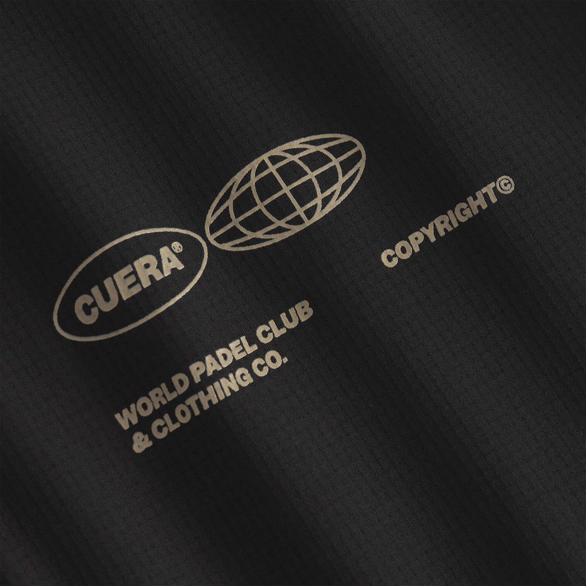 Cuera Active Gilet in Black, logo print detail