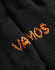 Cuera Oncourt Grip Sock in Black, logo print detail