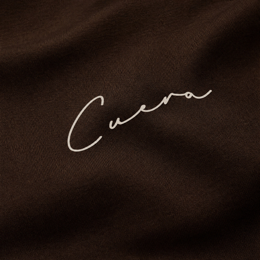 Cuera Oncourt Soft Bra Top in Dark Brown, fabric detail