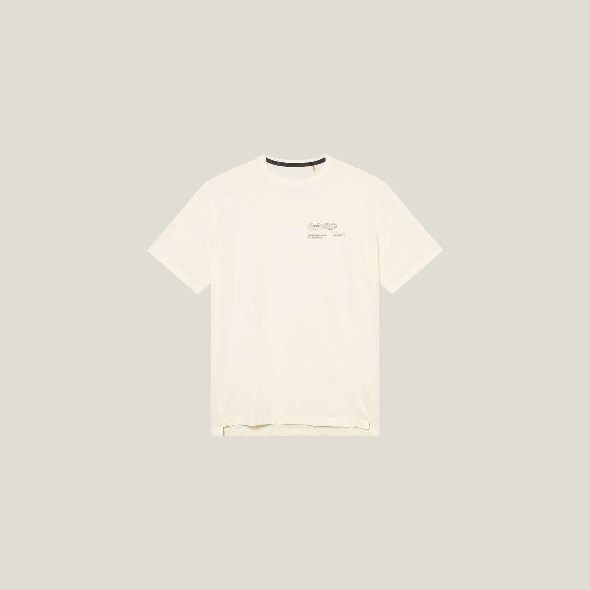 Cuera Oncourt Shorts &amp; T-shirt in Court Green &amp; Off White, flat lay front view