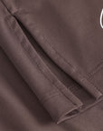 Cuera Oncourt Slit Top SS in Dark Brown, seam and stitching detail