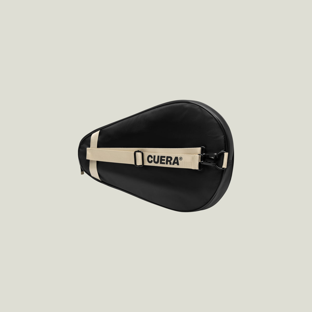 Cuera Padel Racket Sleeve in Black, flat lay front view