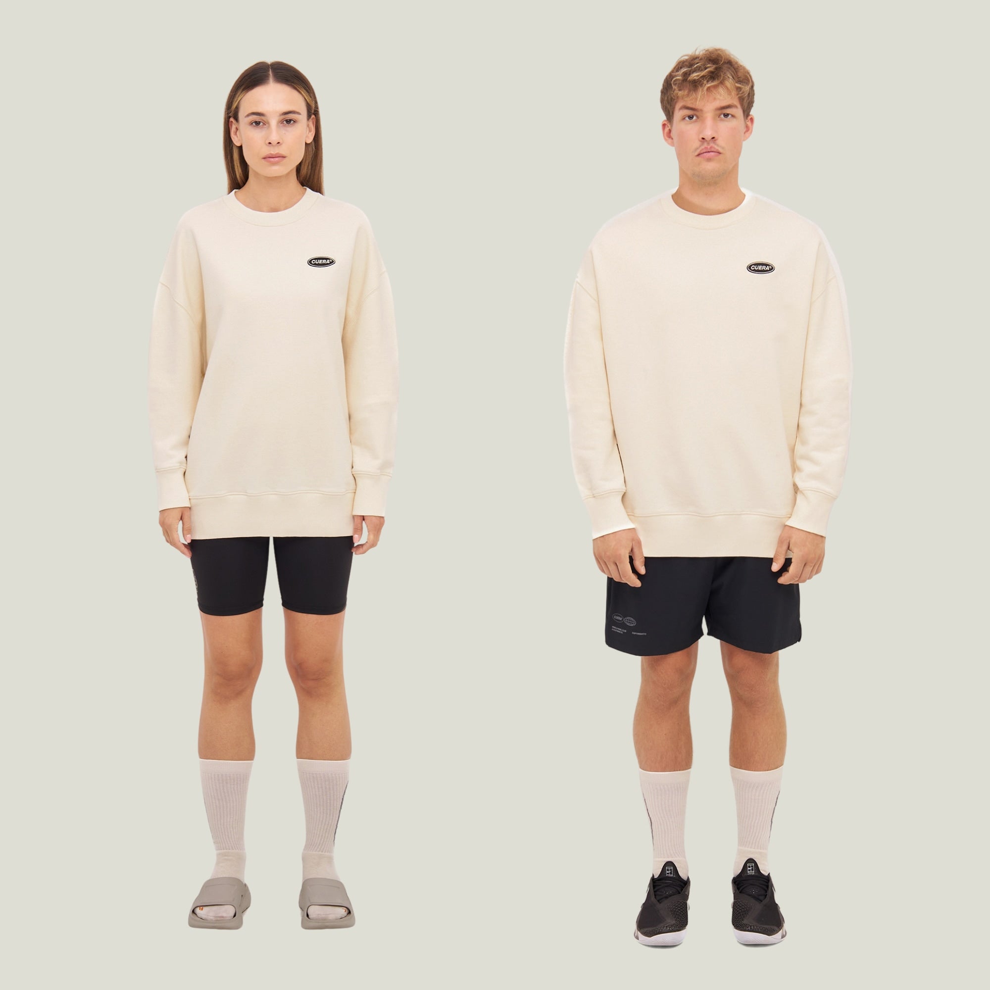 Relaxed Offcourt Crew P - Off-White